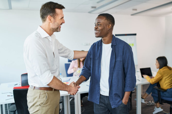 men handshaking 